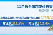 11月份“菜篮子”产品价格呈现季节性上涨 多因素推高生产成本