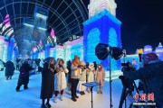 哈尔滨冰天雪地迎元旦 假期首日揽客140.5万人次